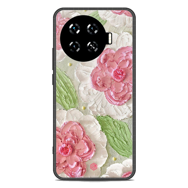 Floral Series Soft Phone Case - Premium Glass Case - Design 13 - Tecno Spark 20 Pro Plus