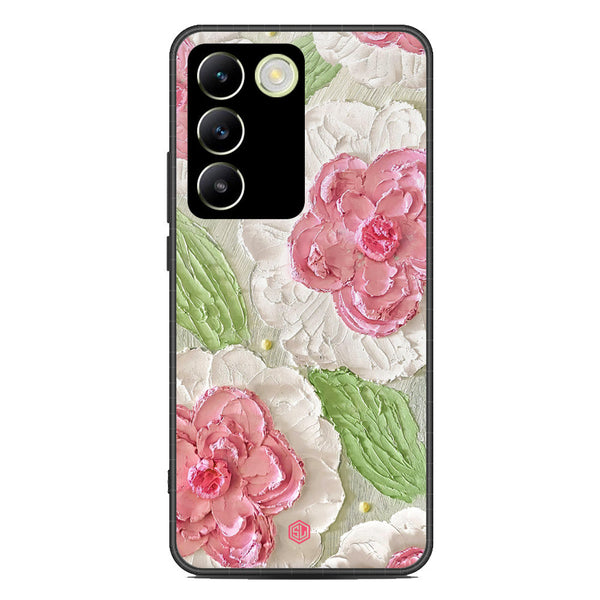 Floral Series Soft Phone Case - Premium Glass Case - Design 13 - Vivo Y100 4G