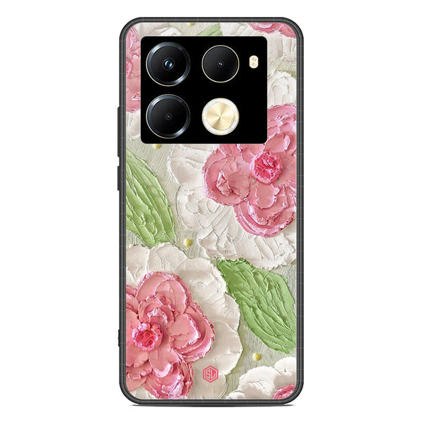 Floral Series Soft Phone Case - Premium Glass Case - Design 13 - Infinix Note 40 Pro