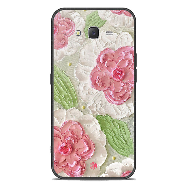 Floral Series Soft Phone Case - Premium Glass Case - Design 13 - Samsung Galaxy J7 2015