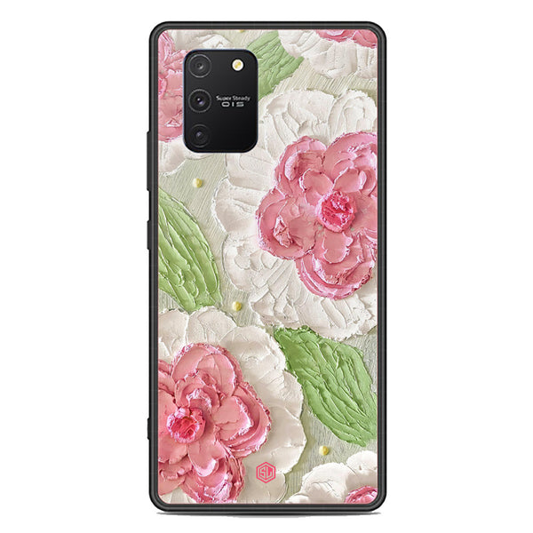 Floral Series Soft Phone Case - Premium Glass Case - Design 13 - Samsung Galaxy A91