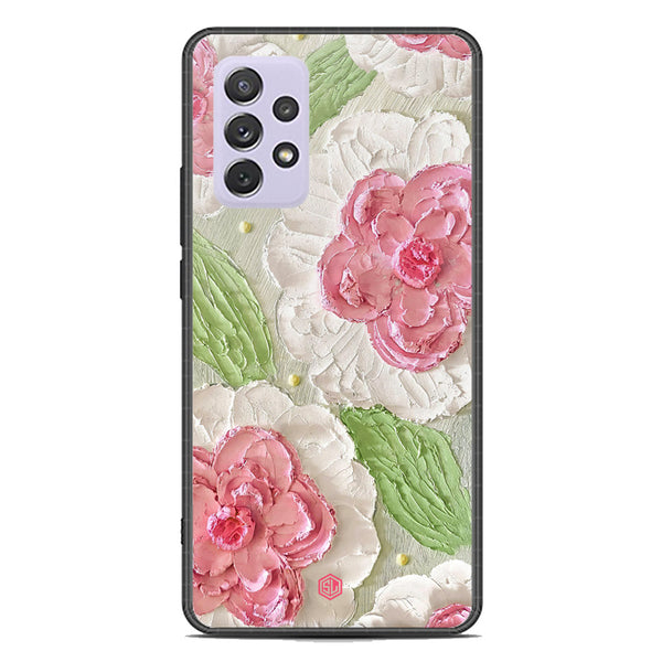 Floral Series Soft Phone Case - Premium Glass Case - Design 13 - Samsung Galaxy A72