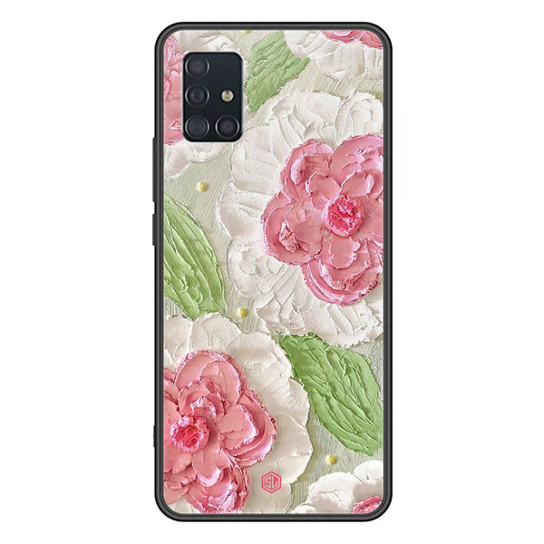 Floral Series Soft Phone Case - Premium Glass Case - Design 13 - Samsung Galaxy A51