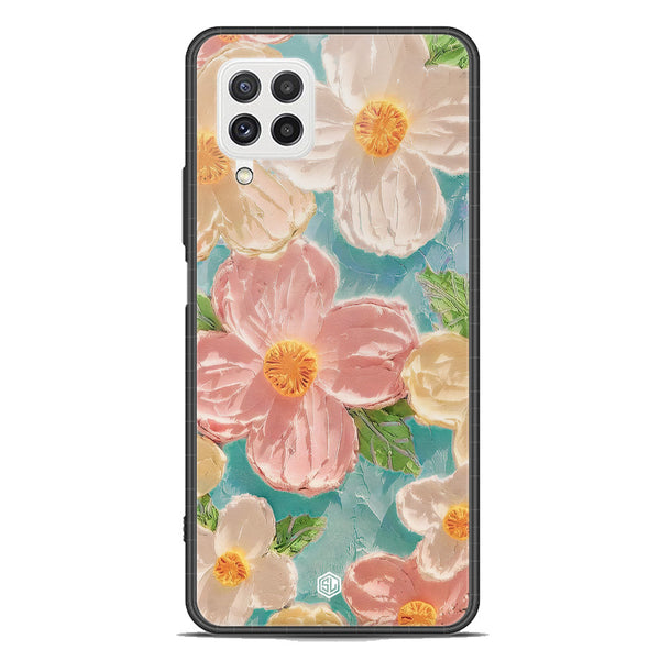Floral Series Soft Phone Case - Premium Glass Case - Design 16 - Samsung Galaxy A22 4G