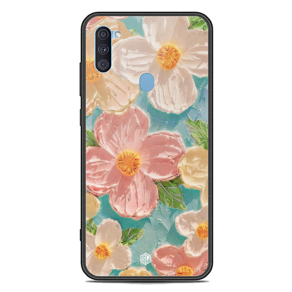 Floral Series Soft Phone Case - Premium Glass Case - Design 16 - Samsung Galaxy A11