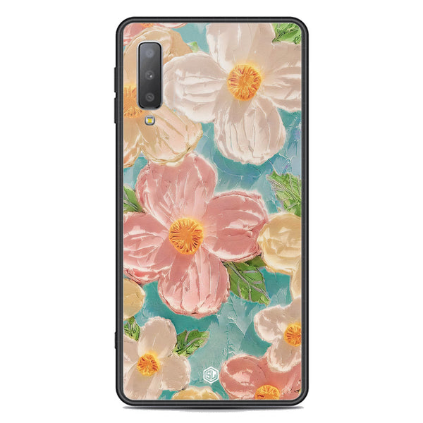 Floral Series Soft Phone Case - Premium Glass Case - Design 16 - Samsung Galaxy A7 2018