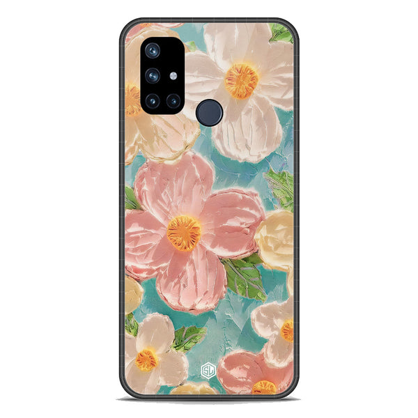 Floral Series Soft Phone Case - Premium Glass Case - Design 16 - OnePlus Nord N10 5G