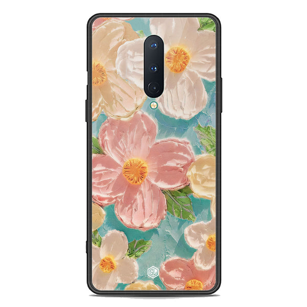 Floral Series Soft Phone Case - Premium Glass Case - Design 16 - OnePlus 8 4G