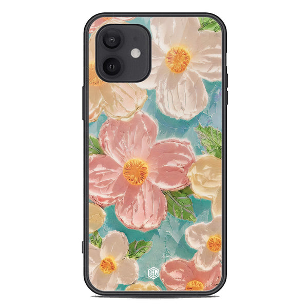 Floral Series Soft Phone Case - Premium Glass Case - Design 16 - iPhone 12