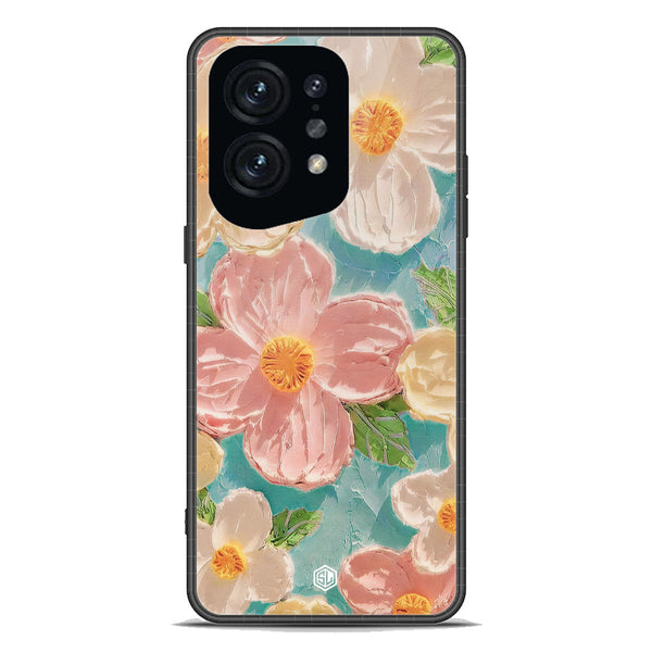 Floral Series Soft Phone Case - Premium Glass Case - Design 16 - Oppo Find X5