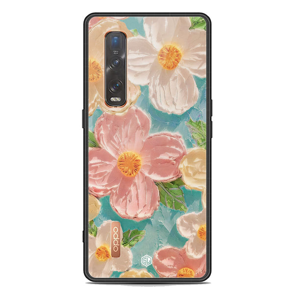 Floral Series Soft Phone Case - Premium Glass Case - Design 16 - Oppo Find X2 Pro