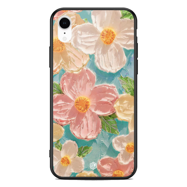 Floral Series Soft Phone Case - Premium Glass Case - Design 16 - iPhone XR