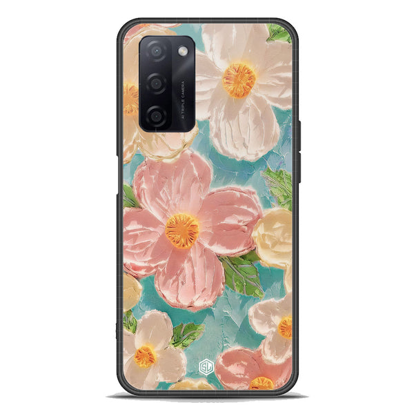 Floral Series Soft Phone Case - Premium Glass Case - Design 16 - Oppo A55s