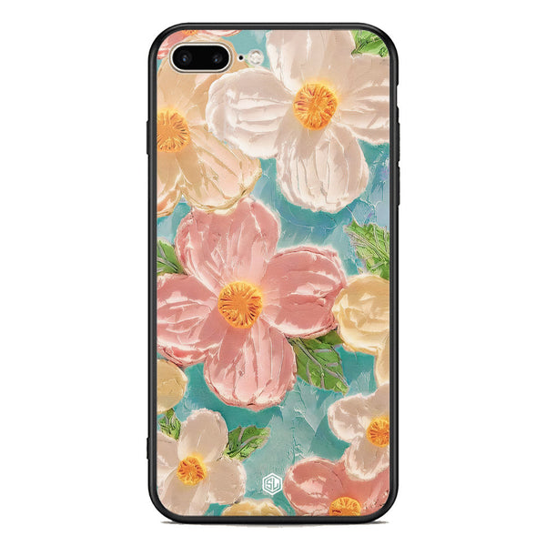 Floral Series Soft Phone Case - Premium Glass Case - Design 16 - iPhone 8 Plus / 7 Plus