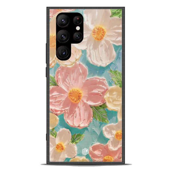 Floral Series Soft Phone Case - Premium Glass Case - Design 16 - Samsung Galaxy S23 Ultra 5G