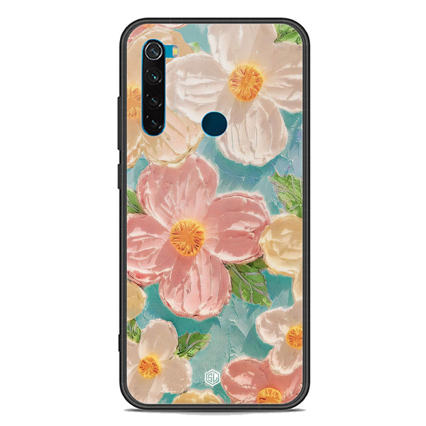 Floral Series Soft Phone Case - Premium Glass Case - Design 16 - Xiaomi Redmi Note 8 2021