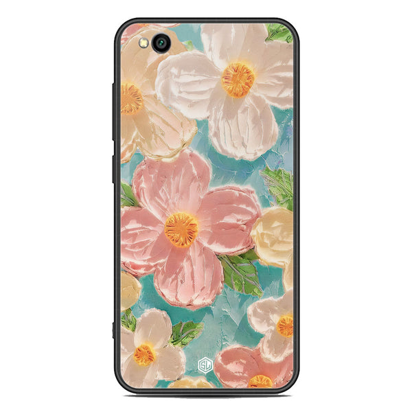 Floral Series Soft Phone Case - Premium Glass Case - Design 16 - Xiaomi Redmi Go