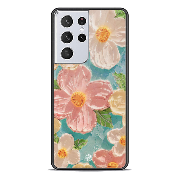Floral Series Soft Phone Case - Premium Glass Case - Design 16 - Samsung Galaxy S21 Ultra 5G