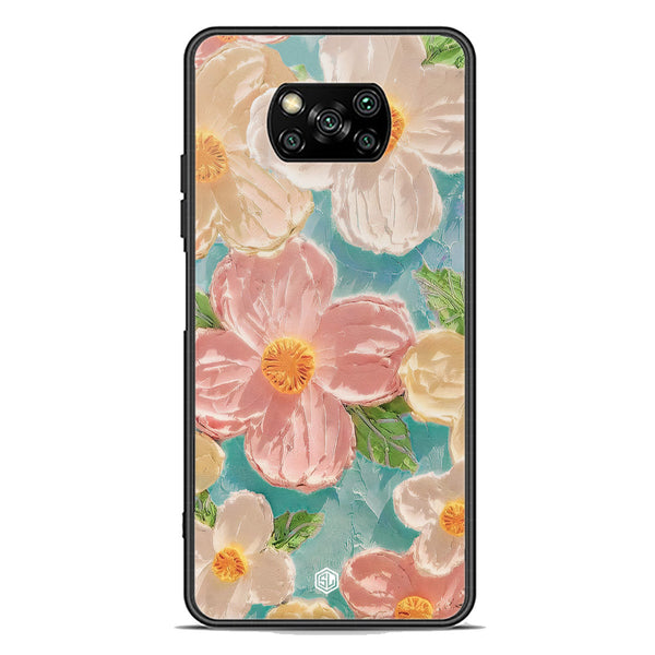 Floral Series Soft Phone Case - Premium Glass Case - Design 16 - Xiaomi Poco X3