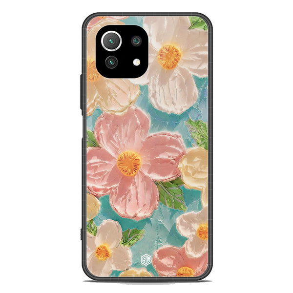 Floral Series Soft Phone Case - Premium Glass Case - Design 16 - Xiaomi Mi 11 Lite
