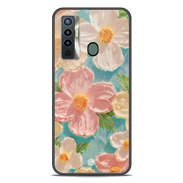 Floral Series Soft Phone Case - Premium Glass Case - Design 16 - Tecno Camon 17