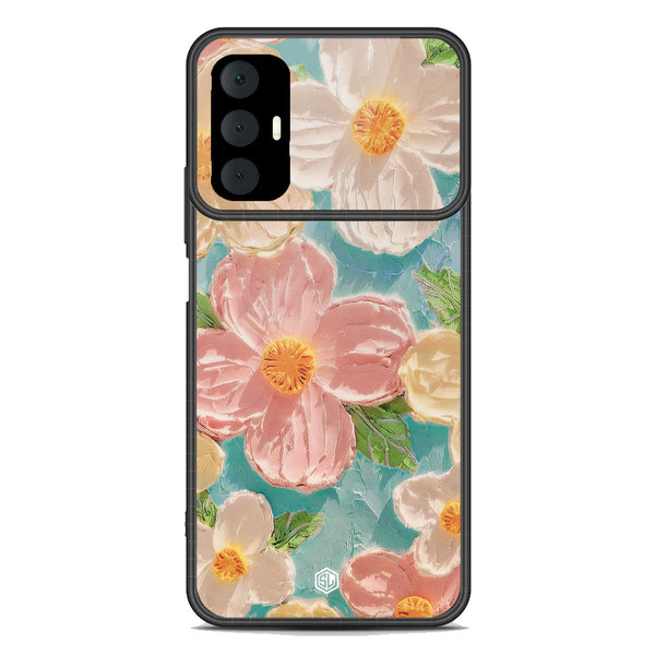 Floral Series Soft Phone Case - Premium Glass Case - Design 16 - Tecno Spark 8 Pro