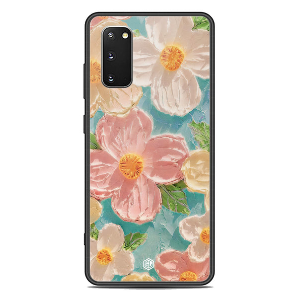 Floral Series Soft Phone Case - Premium Glass Case - Design 16 - Samsung Galaxy S20 Plus
