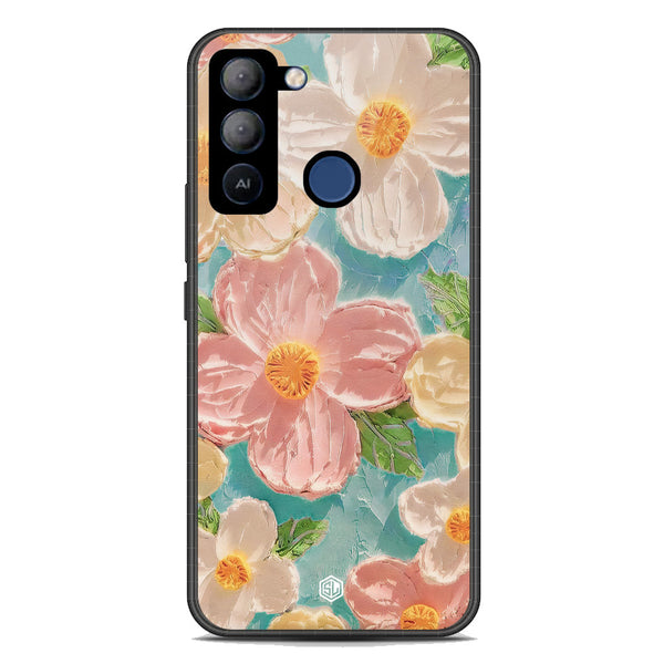Floral Series Soft Phone Case - Premium Glass Case - Design 16 - Tecno Pop 5 LTE