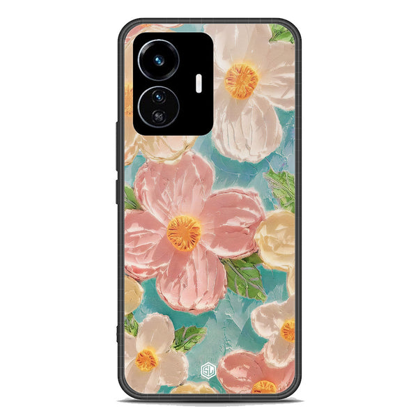 Floral Series Soft Phone Case - Premium Glass Case - Design 16 - Vivo Y77 5G