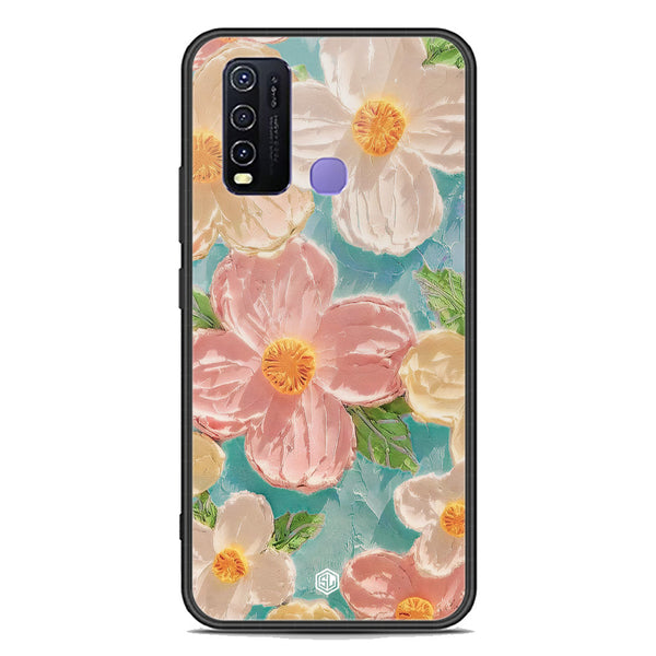 Floral Series Soft Phone Case - Premium Glass Case - Design 16 - Vivo Y50