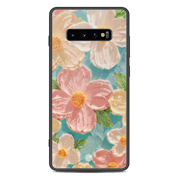Floral Series Soft Phone Case - Premium Glass Case - Design 16 - Samsung Galaxy S10 Plus