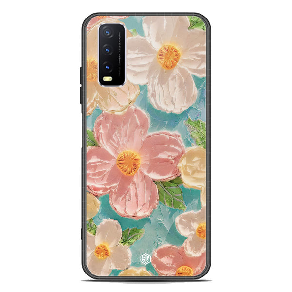 Floral Series Soft Phone Case - Premium Glass Case - Design 16 - Vivo Y12a