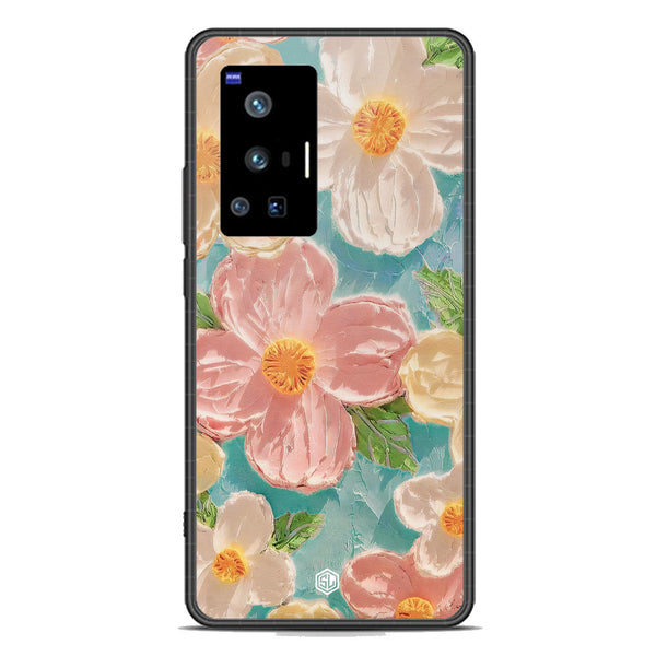 Floral Series Soft Phone Case - Premium Glass Case - Design 16 - Vivo X70 Pro