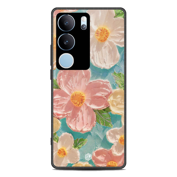 Floral Series Soft Phone Case - Premium Glass Case - Design 16 - Vivo V29