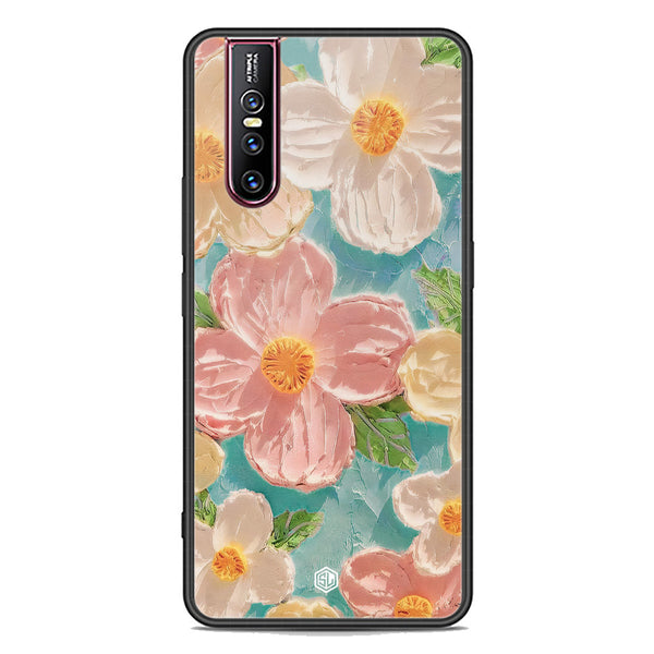 Floral Series Soft Phone Case - Premium Glass Case - Design 16 - Vivo V15 Pro