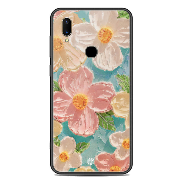 Floral Series Soft Phone Case - Premium Glass Case - Design 16 - Vivo V11 Pro