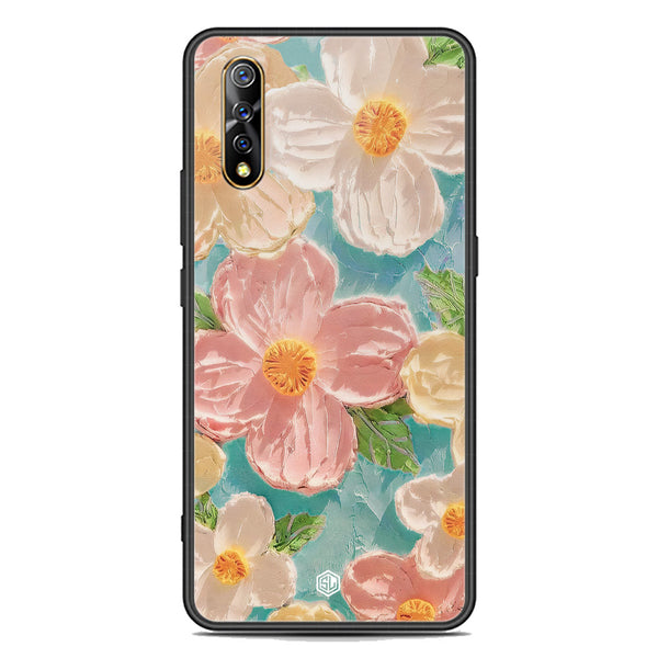 Floral Series Soft Phone Case - Premium Glass Case - Design 16 - Vivo S1