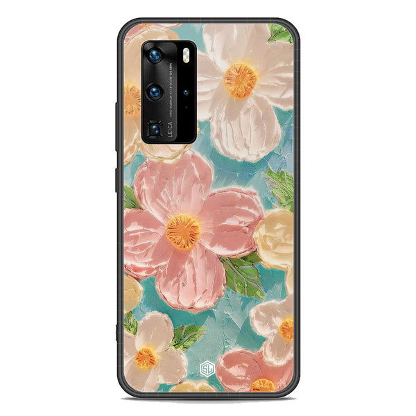 Floral Series Soft Phone Case - Premium Glass Case - Design 16 - Huawei P40 Pro