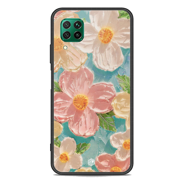 Floral Series Soft Phone Case - Premium Glass Case - Design 16 - Huawei P40 lite