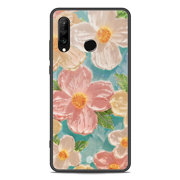 Floral Series Soft Phone Case - Premium Glass Case - Design 16 - Huawei P30 lite