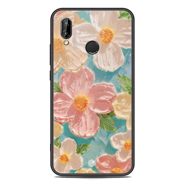 Floral Series Soft Phone Case - Premium Glass Case - Design 16 - Huawei P20 Lite