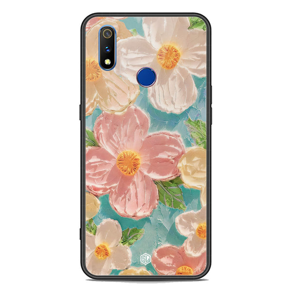 Floral Series Soft Phone Case - Premium Glass Case - Design 16 - Realme 3i