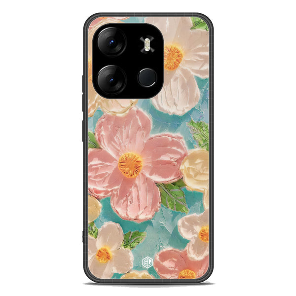 Floral Series Soft Phone Case - Premium Glass Case - Design 16 - Infinix Smart 7