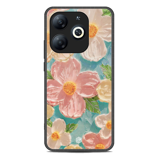 Floral Series Soft Phone Case - Premium Glass Case - Design 16 - Tecno Spark Go 2024
