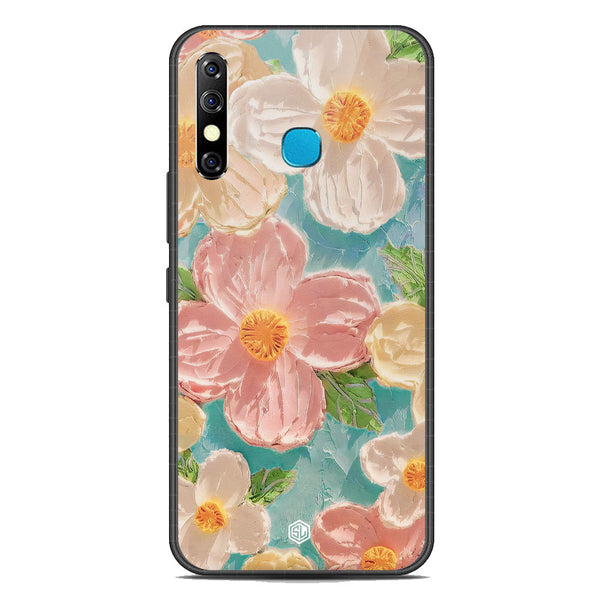 Floral Series Soft Phone Case - Premium Glass Case - Design 16 - Infinix Hot 8
