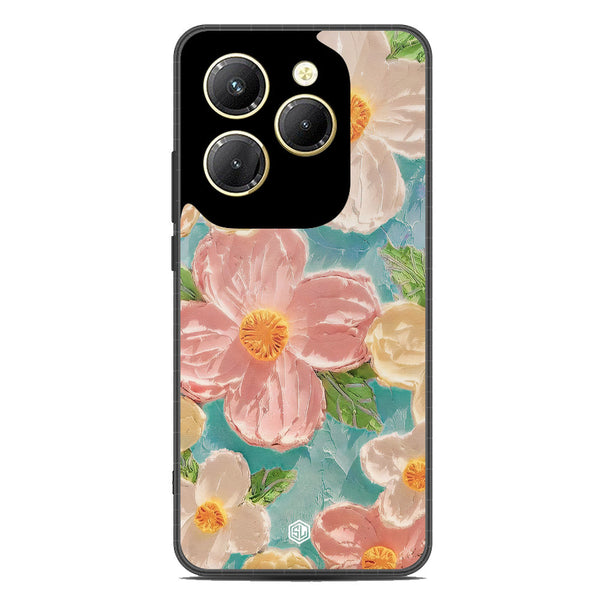 Floral Series Soft Phone Case - Premium Glass Case - Design 16 - Infinix Hot 40 Pro