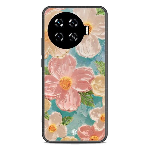 Floral Series Soft Phone Case - Premium Glass Case - Design 16 - Tecno Spark 20 Pro Plus