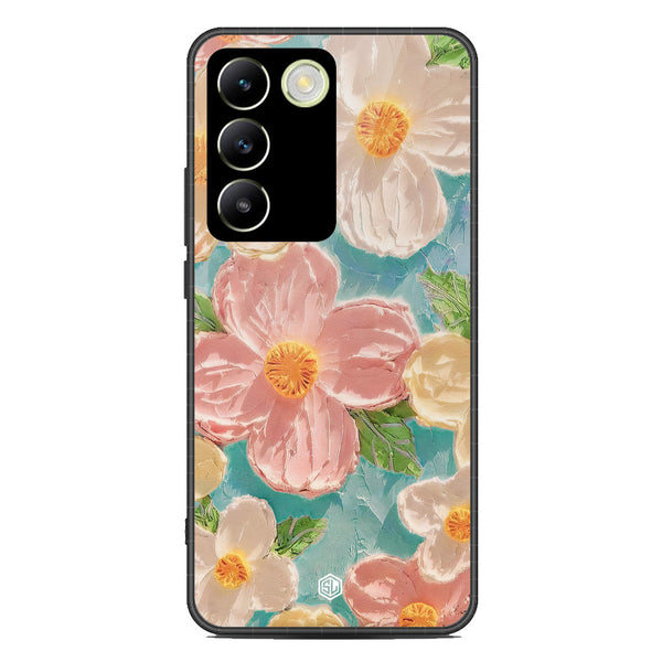 Floral Series Soft Phone Case - Premium Glass Case - Design 16 - Vivo Y100 4G