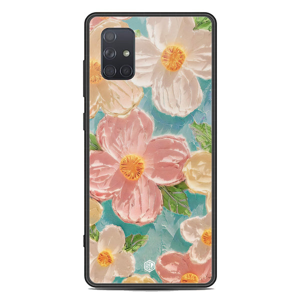 Floral Series Soft Phone Case - Premium Glass Case - Design 16 - Samsung Galaxy A71