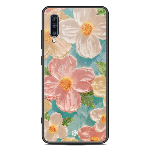 Floral Series Soft Phone Case - Premium Glass Case - Design 16 - Samsung Galaxy A70
